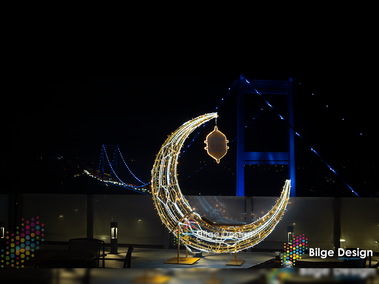 Tepe Restaurant - Hilal Dekoru Ramazan Süslemesi -İstanbul